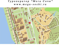 Гостиница "Флора" на карте Адлера